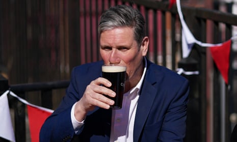 Kier Starmer at Cameron’s brewery in Hartlepool, 23 April 2021.
