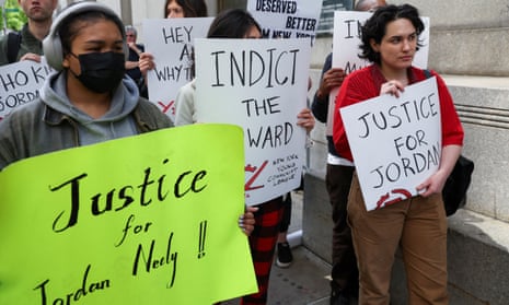 People protest the killing of Jordan Neely in New York City on 5 May. 