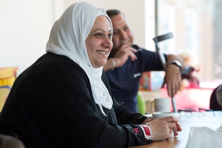 Syrian refugees Husn Alsankari and her husband Haiyan Srihini in Coventry