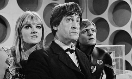 Anneke Wills as Polly, Patrick Troughton as the Doctor and Michael Craze as Ben in 1967.