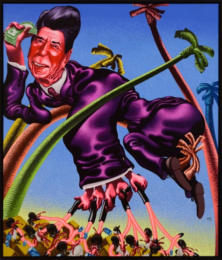 Peter Saul, Ronald Reagan in Grenada, 1984