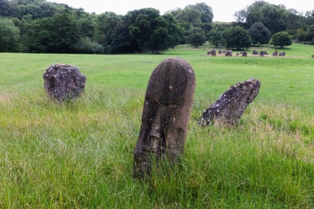 King’s Meadow, with Stone Circle (erected 1992) in the distance