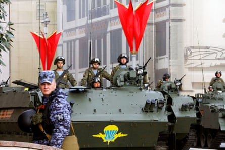 people on tanks
