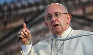 Pope Francis during his one-day visit to Sicily.