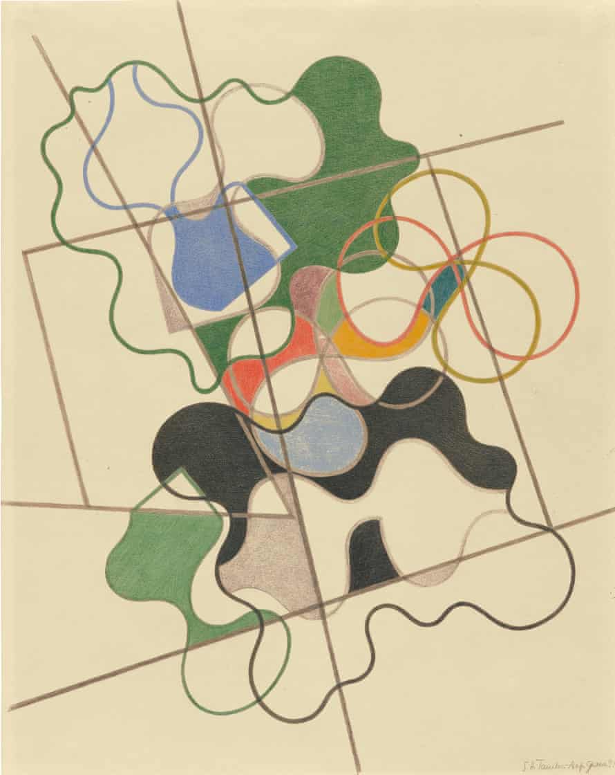 Geométrico y ondulado de Sophie Taeuber-Arp, 1941.