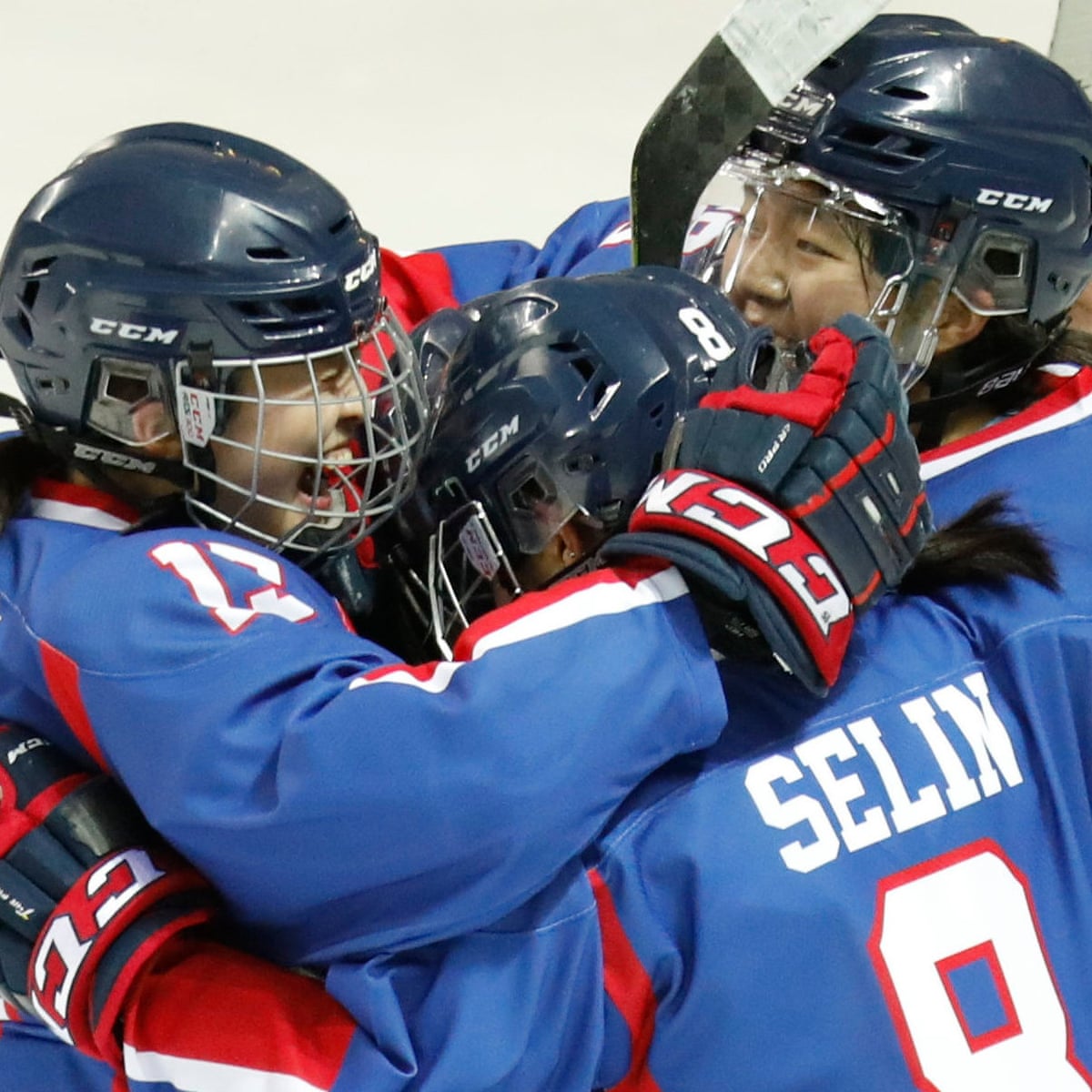 Unified Korean Women S Ice Hockey Team Play Debut Match North Korea The Guardian Korea Womens Hockey 2022 Winter Games