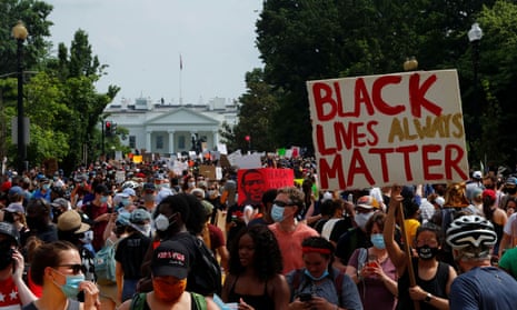 Protesters in front of the White House in Washington on Saturday.