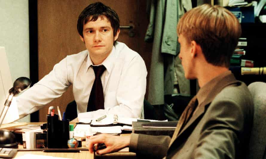 Martin Freeman and Mackenzie Crook in The Office.
