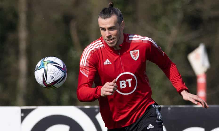 Gareth Bale during a Wales training session.
