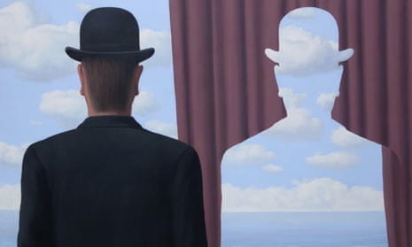 ‘All those bowler‑hatted men’ … A detail from La Décalcomanie by René Magritte.