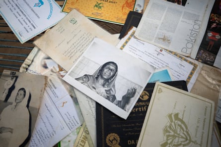 Photos and news cuttings belonging to Zarsanga.