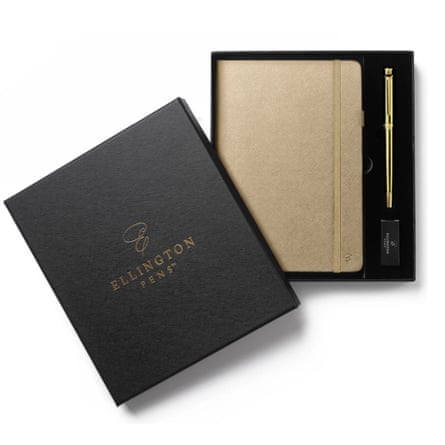 Ellington Pens Elysian Gold Journal and Pen Gift Set