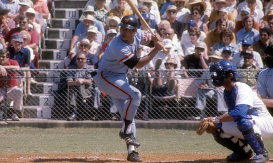 Oh bats against the Los Angeles Dodgers during exhibition game circa 1970 at Dodger Town in Vero Beach, Florida.