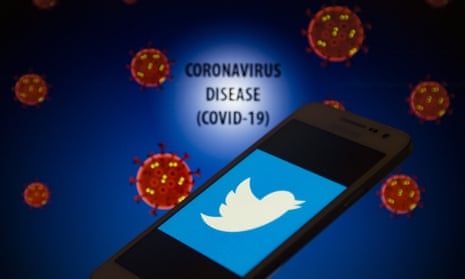 Twitter and coronavirus graphic