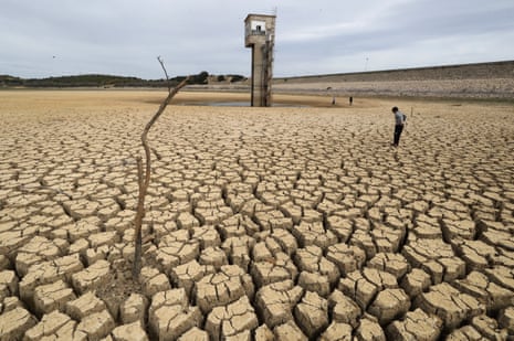 Parched ground last week at the Chiba dam near Nabeul, Tunisia, as water rationing hits the country