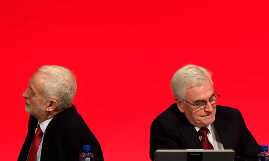Jeremy Corbyn and John McDonnell during the 2018 Labour party conference in Liverpool. 