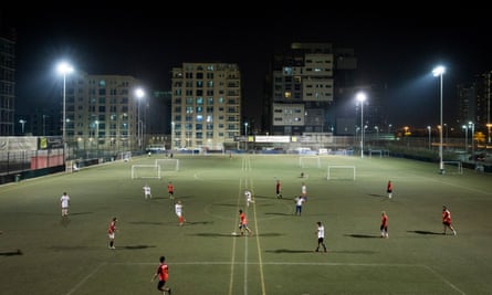 A match in progress at the Dome, near Zayed Sports City.