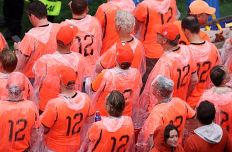 Netherlands fans look on before Thursday’s match.