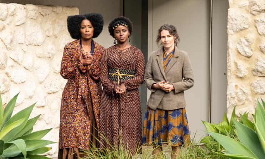 Bonnie Mbuli, Masali Baduza and Helen Baxendale in Noughts + Crosses