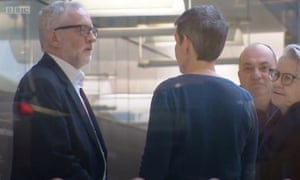 Former MP Mary Creagh (centre), who lost her Wakefield seat, with Jeremy Corbyn after the election