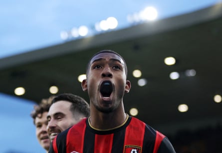 Rayan celebrates a Bournemouth goal