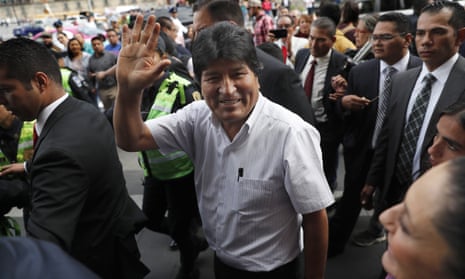 Bolivia’s former president Evo Morales arrives in Mexico last week after the country granted him asylum following his resignation
