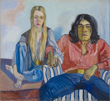Ian and Mary, 1971 by Alice Neel  at Talbot Rice Gallery.