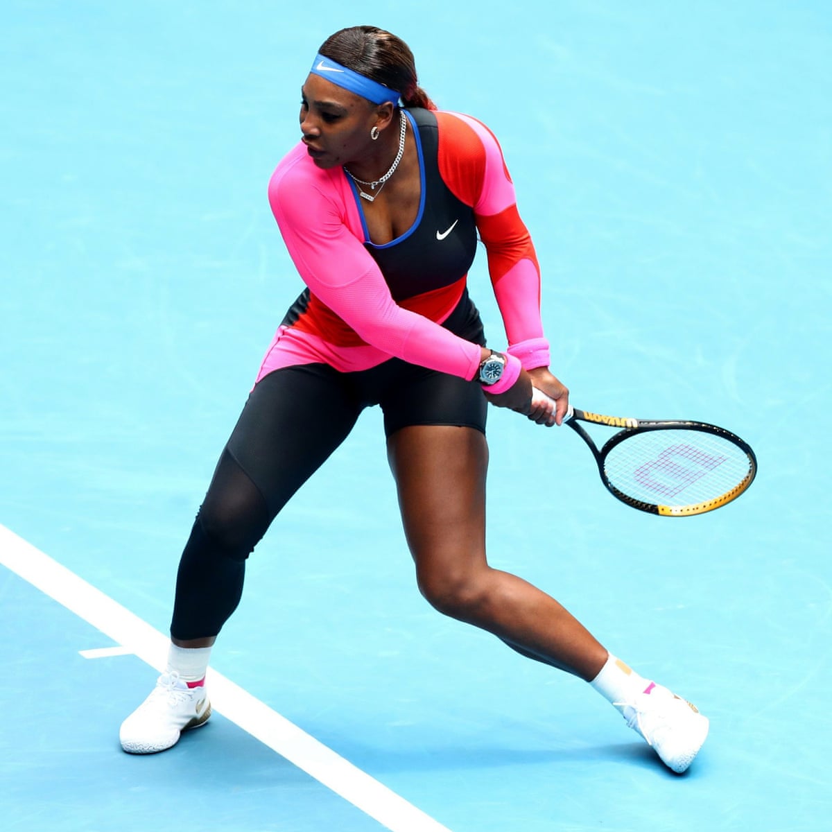 Williams brings back the 'one legger' with catsuit inspired by Flo-Jo | Serena Williams | Guardian