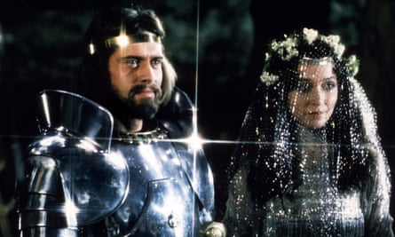 Nigel Terry and Cherie Lunghi in Excalibur.