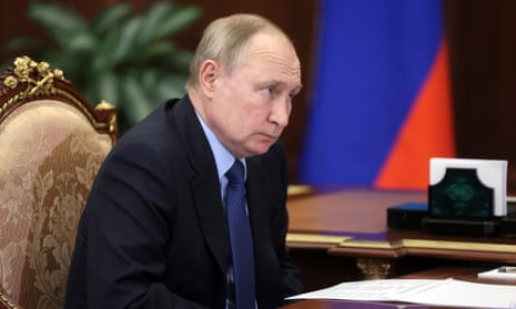 Vladimir Putin at the Kremlin in Moscow on Monday.