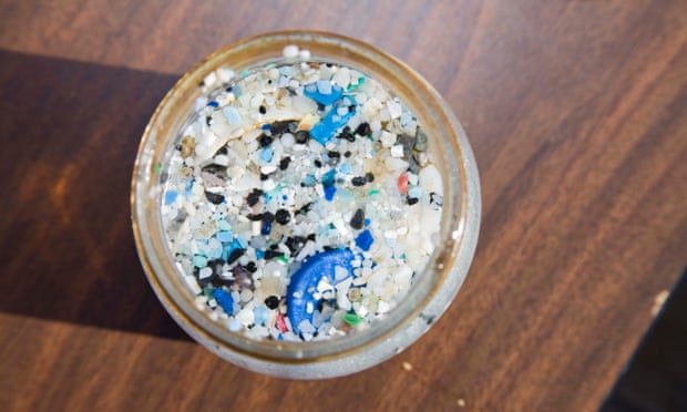 Microplastic waste collected in the Pacific Ocean. 
