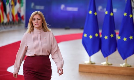 Prime Minister of Latvia, Evika Silina, arrives at the second day of the European Council in Brussels, Belgium, 15 December 2023.