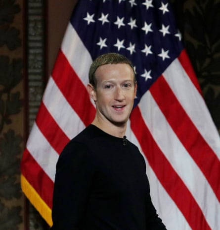 Mark Zuckerberg at Georgetown University’s Institute of Politics and Public Service in 2019.