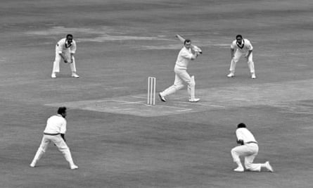 Ted Dexter bats for England against West Indies Lords in 1963.