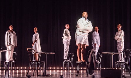 Lawrence Brownlee as Parker (front) with the cast of Charlie Parker’s Yardbird at Hackney Empire, London.