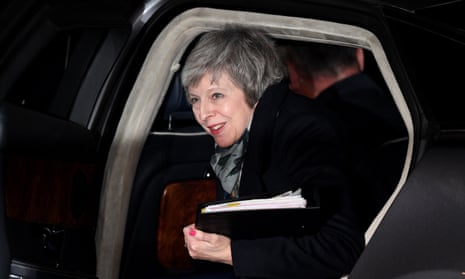 Theresa May returns to Downing Street after Conservative leadership vote.