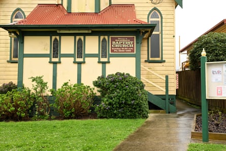 General view of the exterior of the Korumburra Baptist church in Korumburra