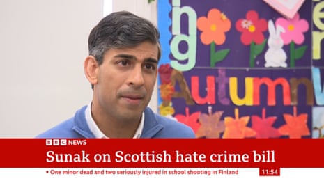Rishi Sunak on BBC News