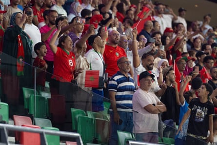 Supporters of Morocco during the CAF Women’s Africa Cup of Nations group stage match between Morocco and Senegal, in Rabat