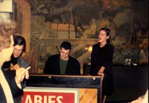 Long-time Colony Room Club habitué, the singer Lisa Stansfield performing a ballad at the club in the early 1990s.