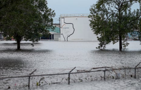 The flooded Arkema Inc chemical plant in Crosby, Texas.