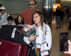 Palestinian girl who lost arm in Israeli missile attack on Gaza arrives in UK