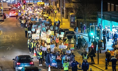 A Reclaim the Night march in Manchester, 2018.