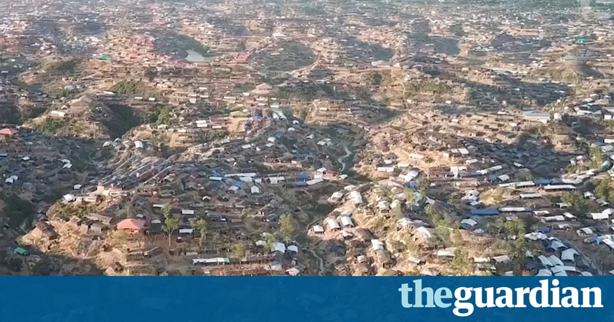 Rohingya crisis: drone footage shows refugee camps in Bangladesh – video