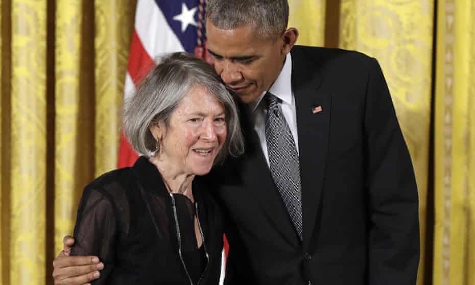  ‘Harnessing the power of the unfinished’ … Louise Glück, receiving the 2015 National Humanities Medal at the White House from US president Barack Obama.