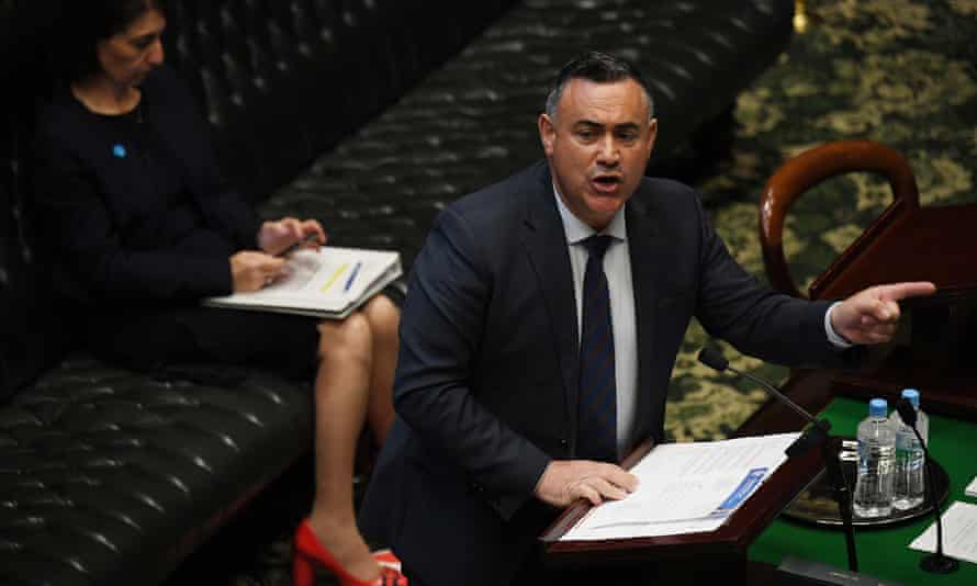 Deputy Premier and NSW Nationals leader John Barilaro answers questions from the opposition September 16, 2020.