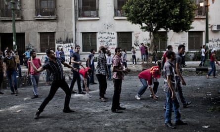 Protesters riot in central Cairo in 2012 over the film.