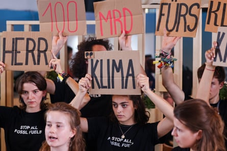 Environmental activists at Cop28