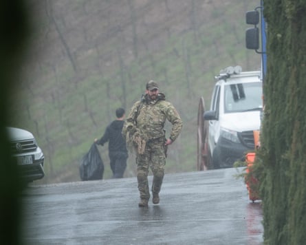 Scenes from the operation centre outside Porepunkah as part of the manhunt for self-proclaimed sovereign citizen, Dezi Freeman.
