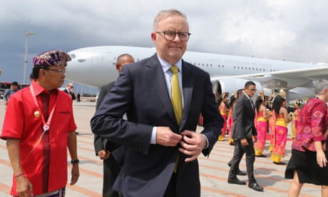 Anthony Albanese arrives in Bali for the G20 summit